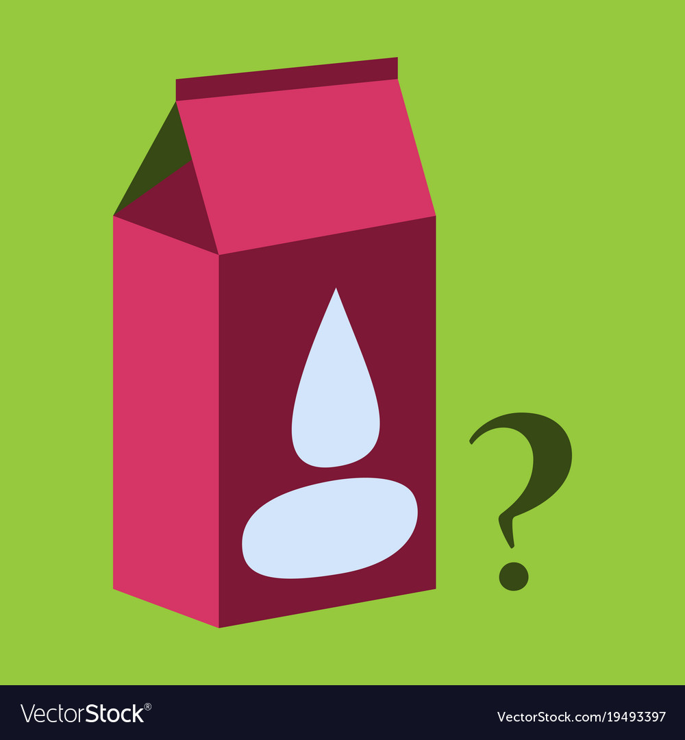 Milk carton box flat style isolated