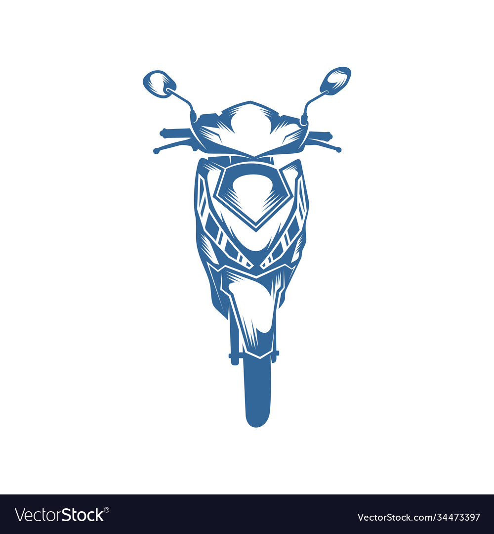 Motorcycle Logo Design Template Scooter Matic Vector Image