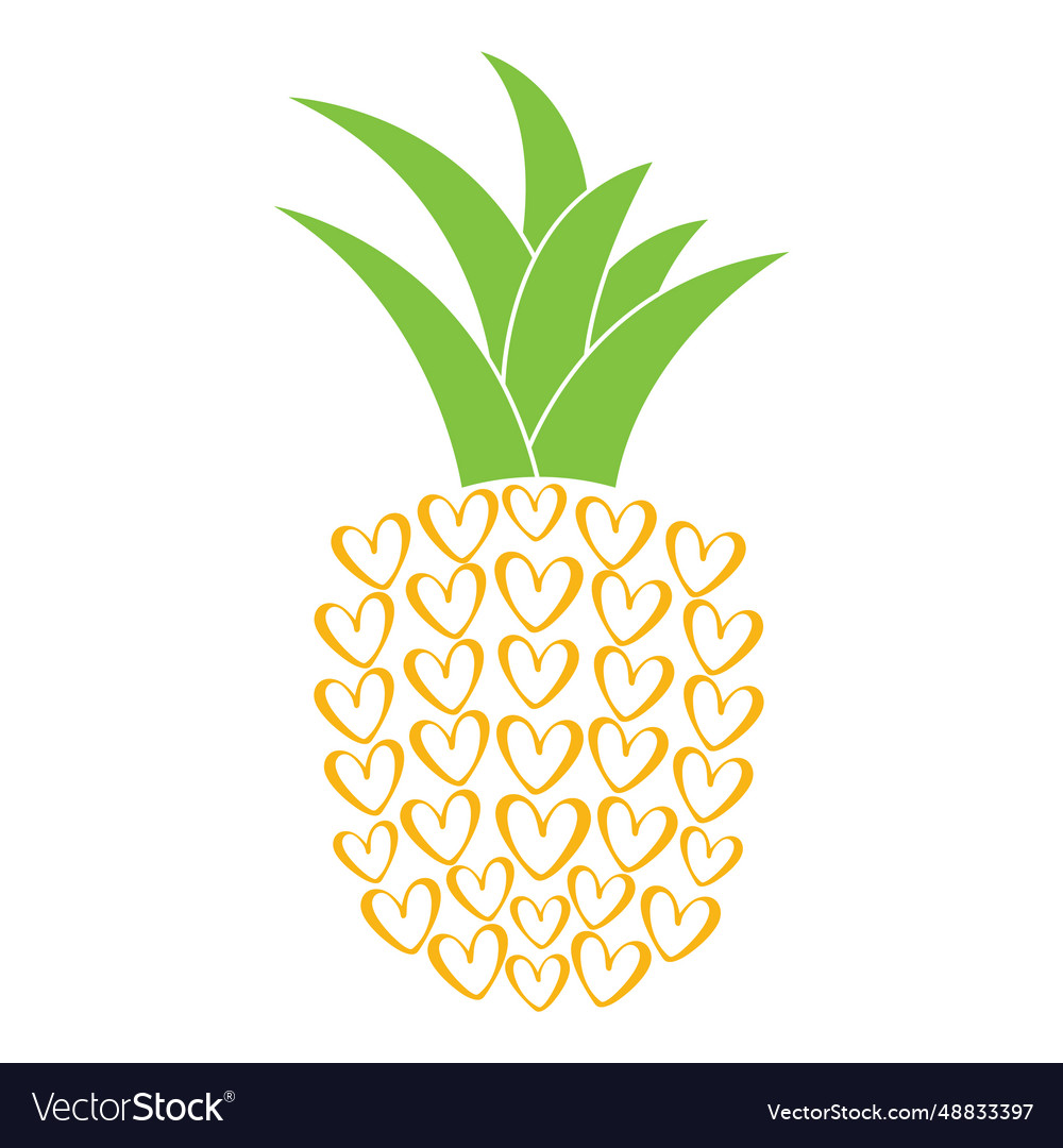 Pineapple love texture Royalty Free Vector Image