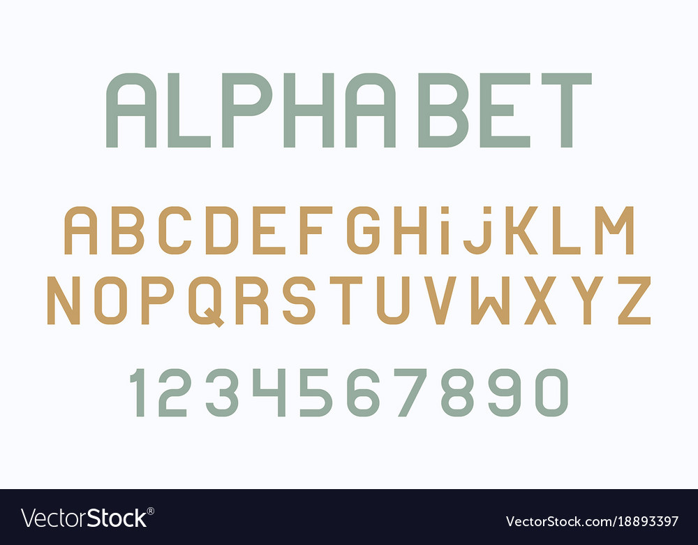 Poster font and alphabet