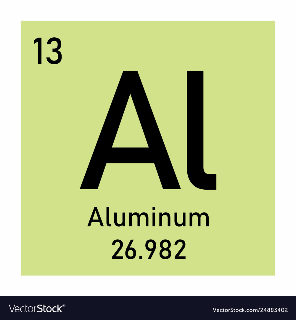 Aluminum chemical element Royalty Free Vector Image