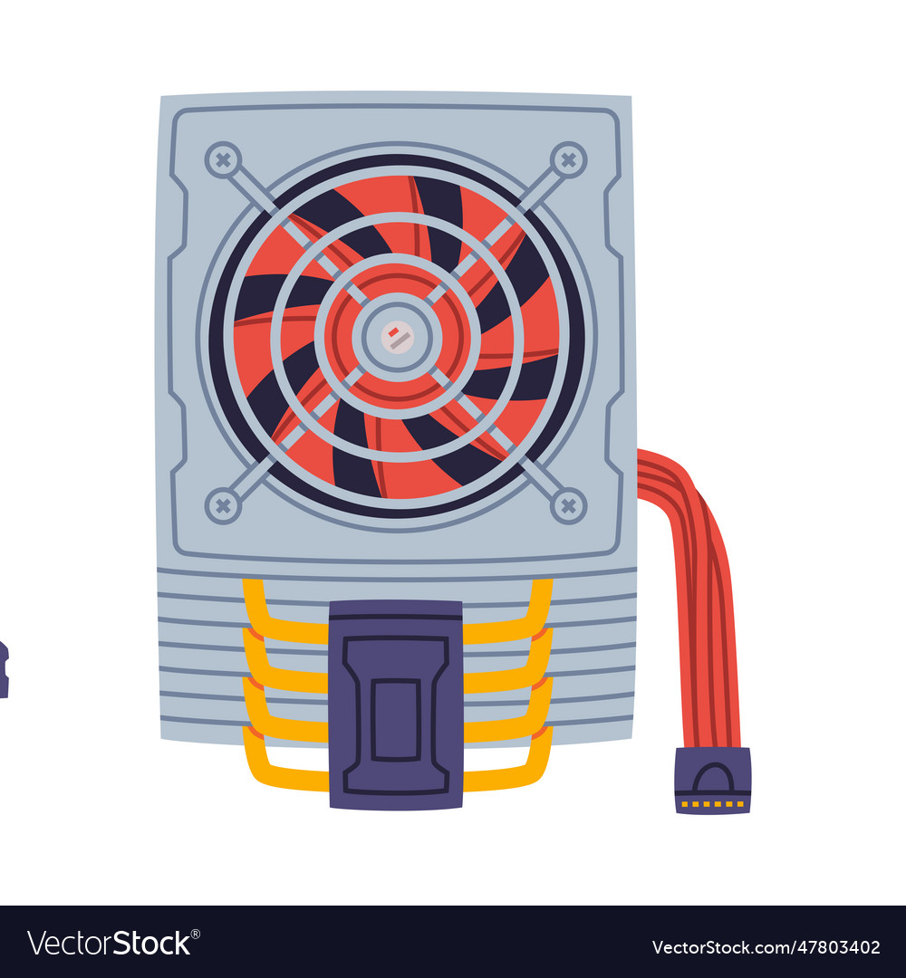 Fan-cooled heat sink as personal computer Vector Image