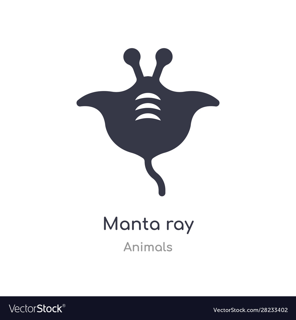 Manta ray icon isolated from Royalty Free Vector Image