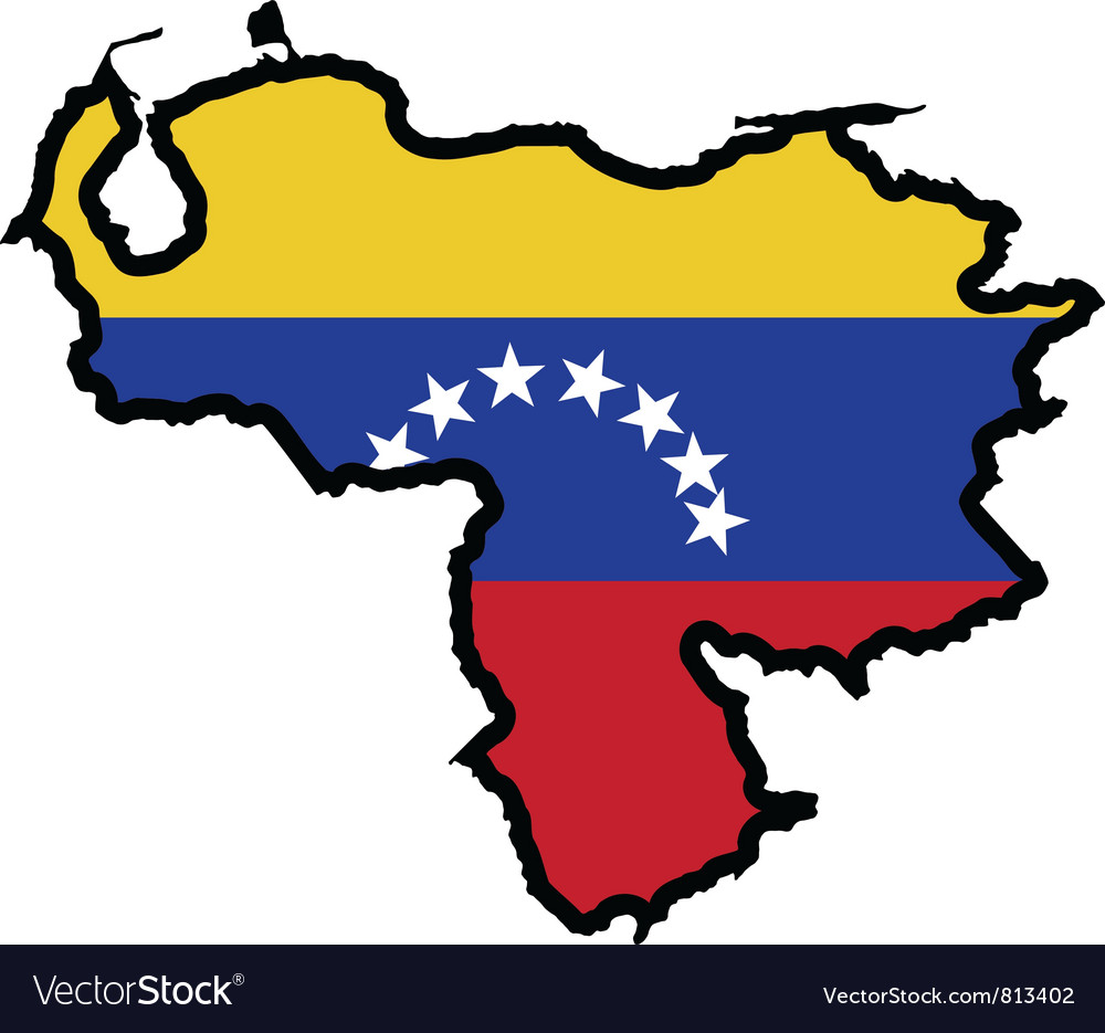 Map in colors of venezuela