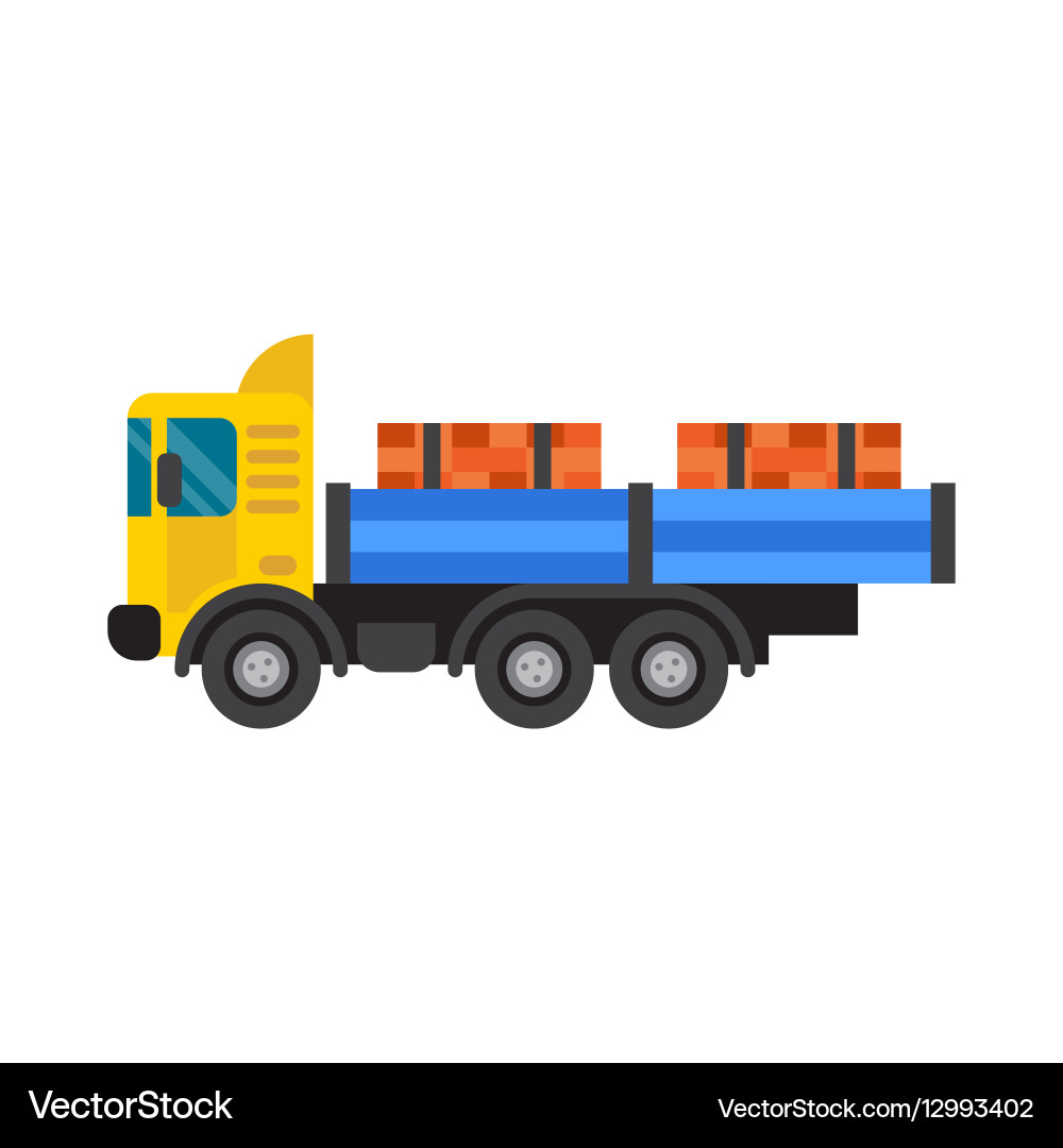 Tipper truck for construction industry Royalty Free Vector