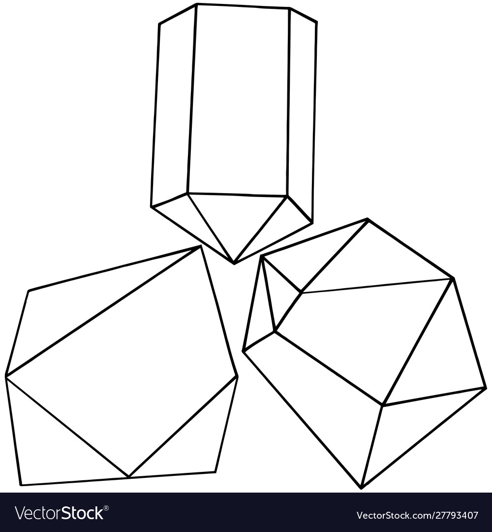 Geometric form isolated Royalty Free Vector Image