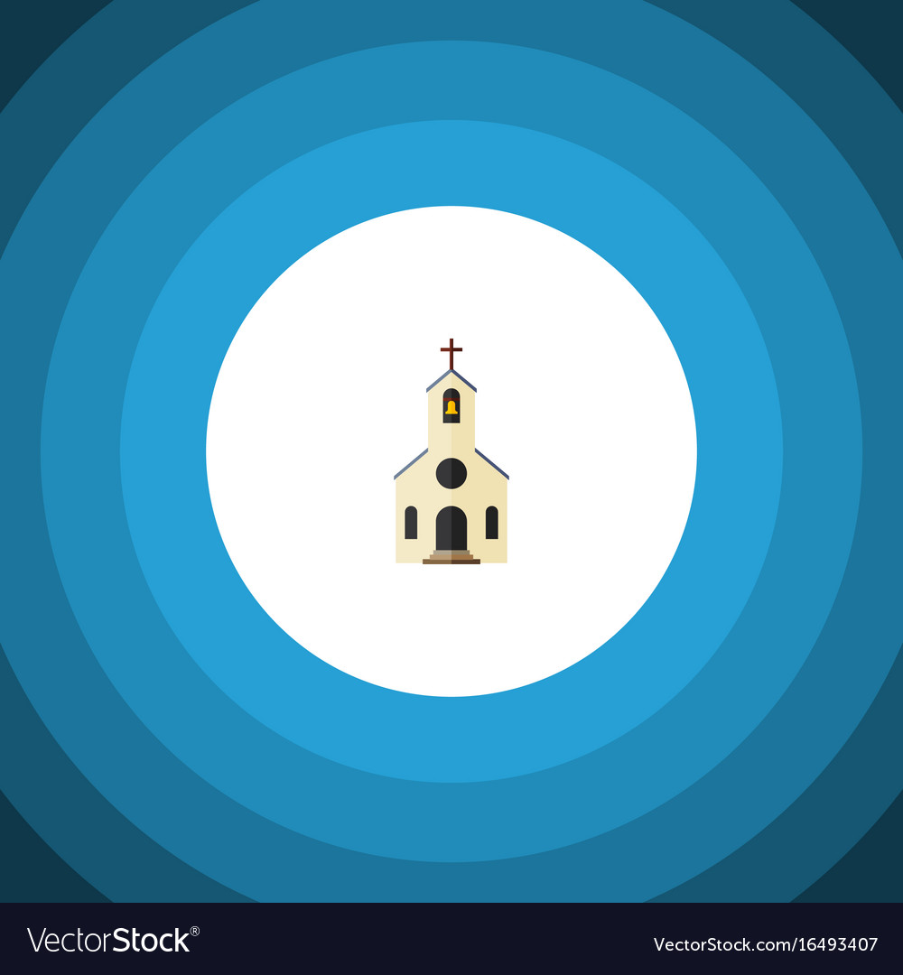 Isolated church flat icon building element Vector Image