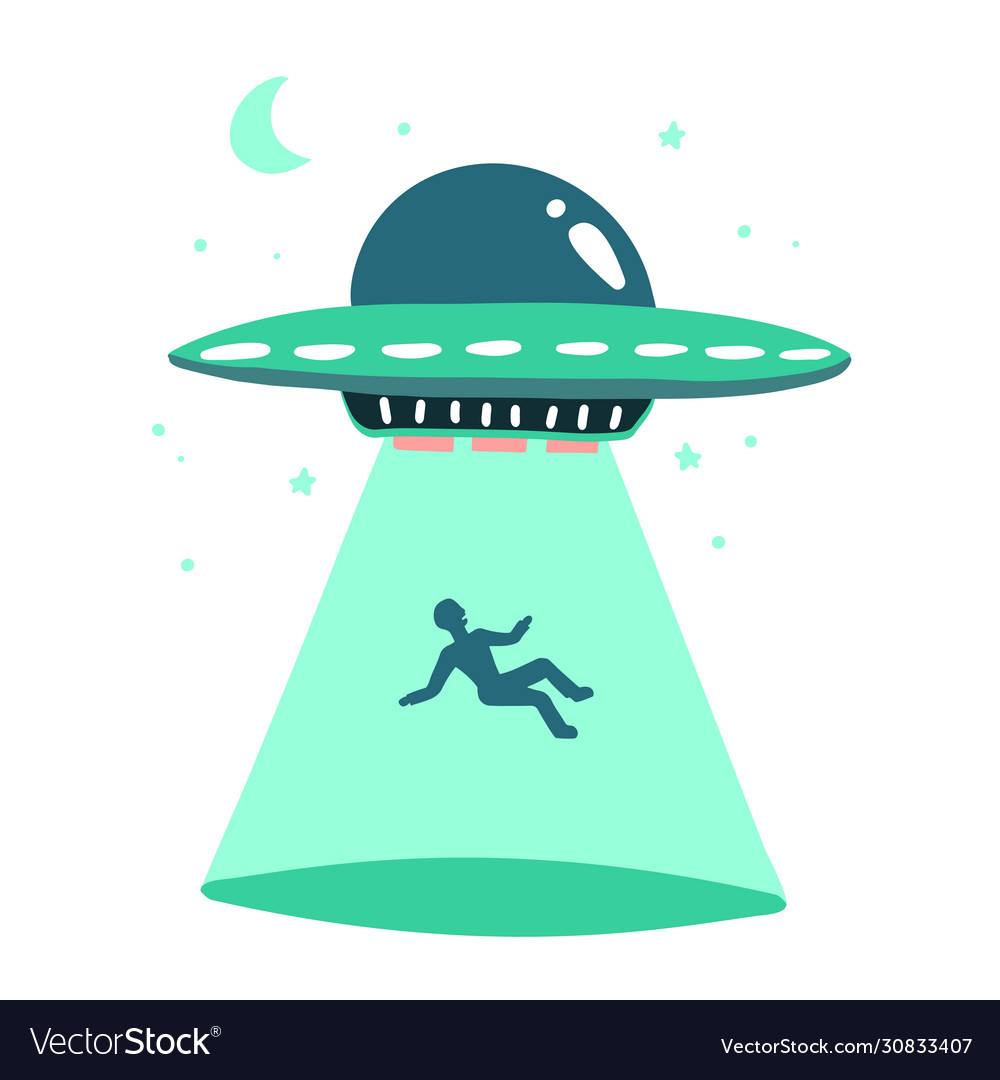 Ufo abducts human space ship ray light