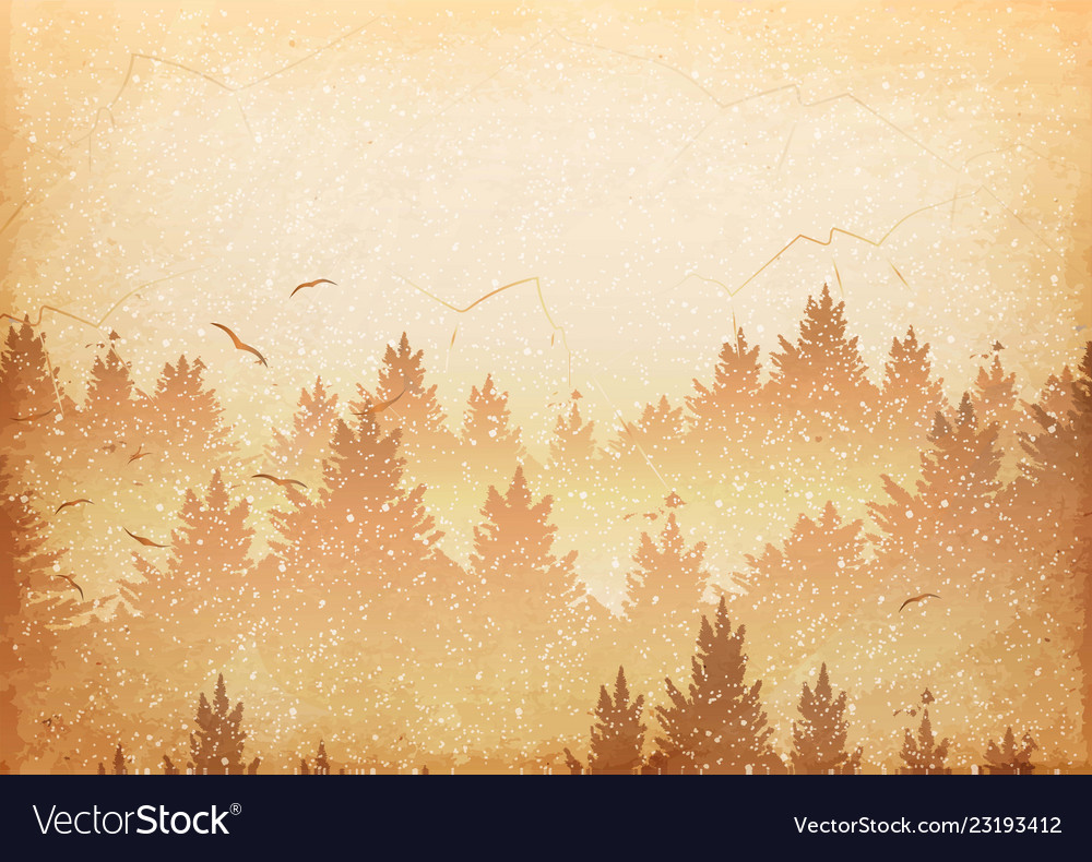 Abstract background forest and mountains