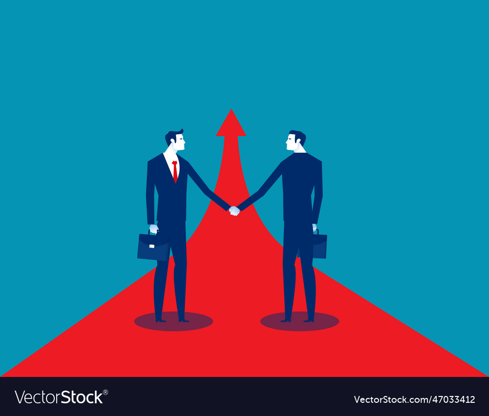 Growth and trend for marketing business teamwork Vector Image