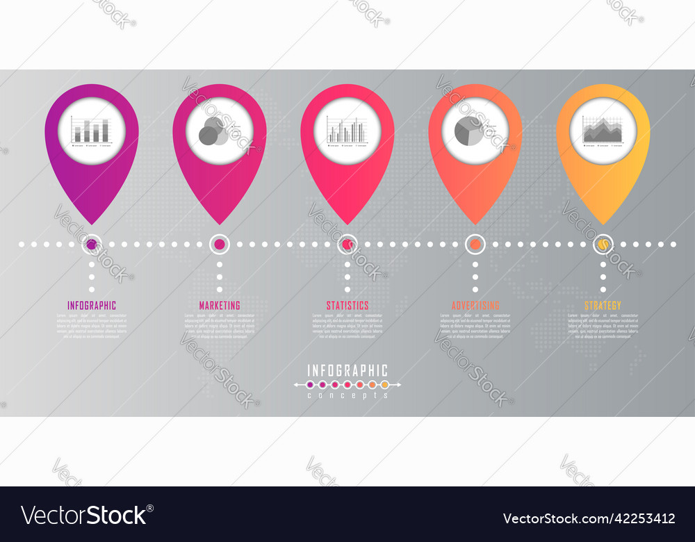 Infographic timeline template for chart diagram Vector Image