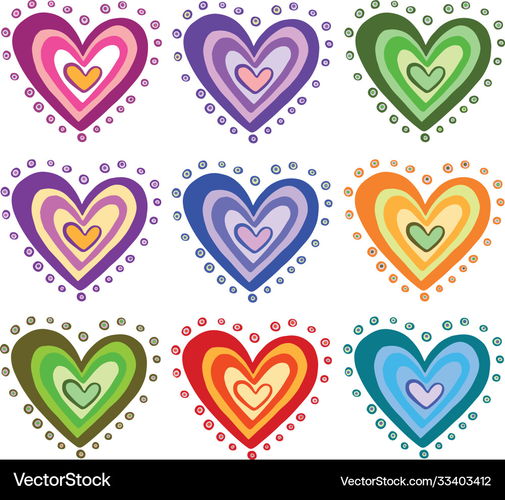 Seamless background pattern with hearts Royalty Free Vector
