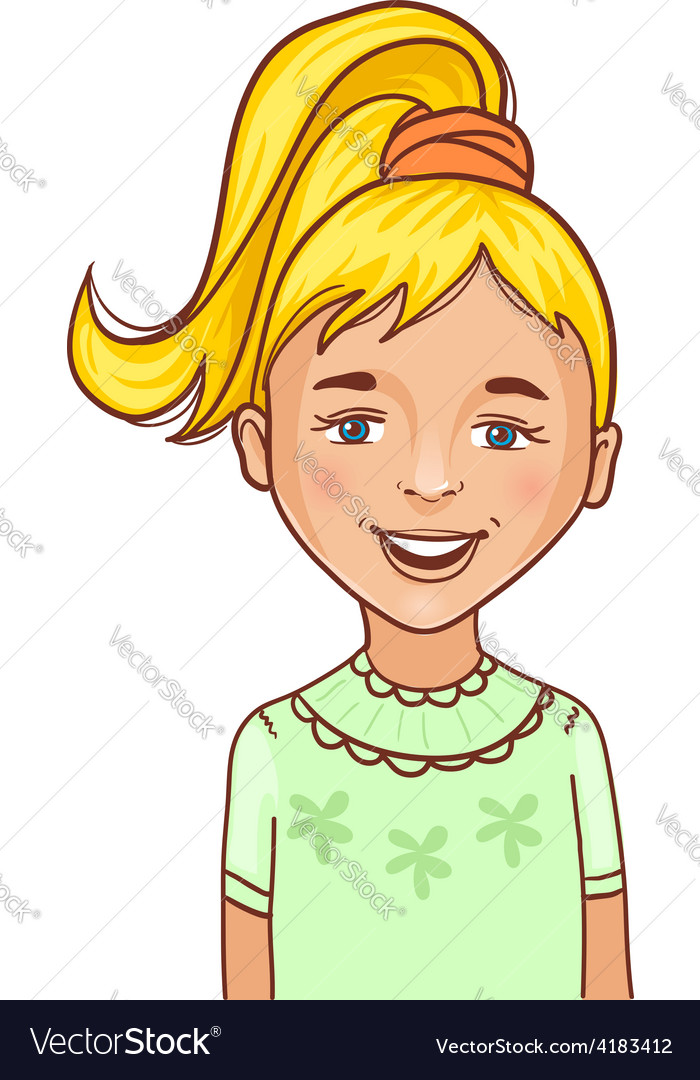 cartoon blonde teenage girl