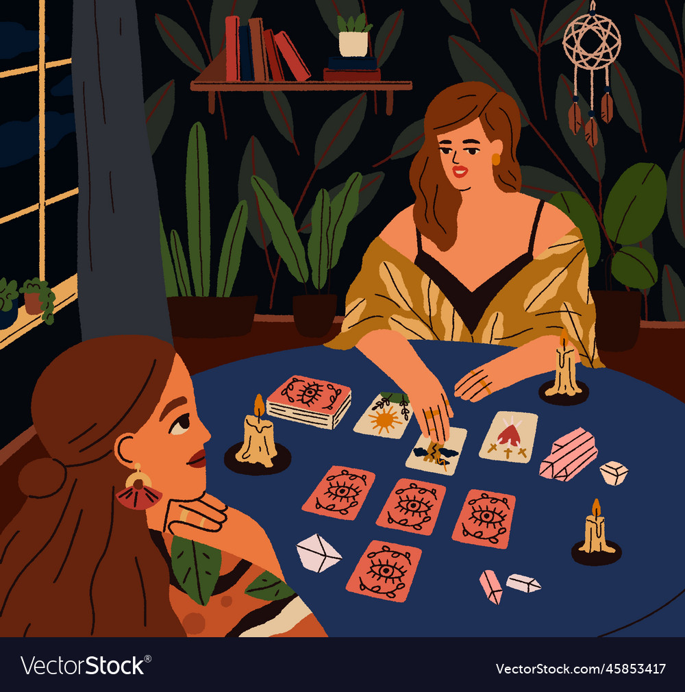 Fortune teller telling predicting future Vector Image