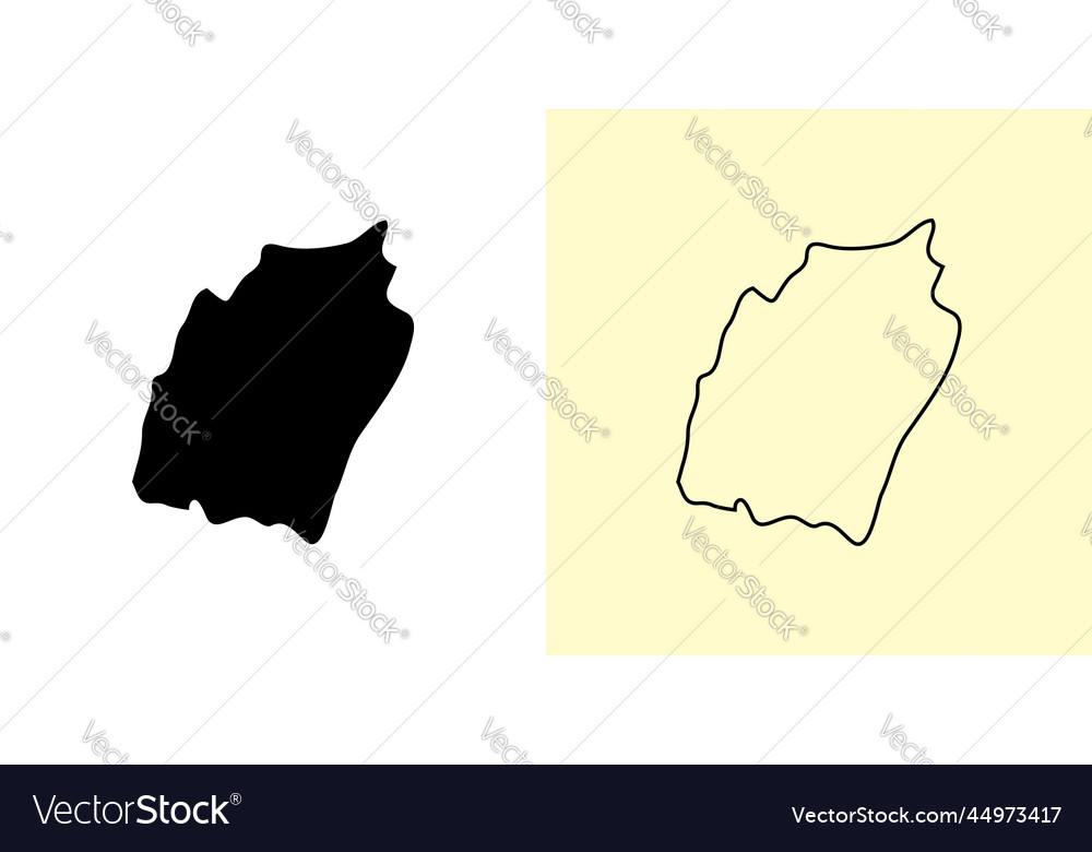 Manipur map india asia filled and outline map Vector Image