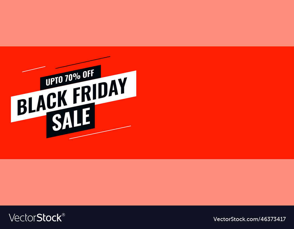 Red flat style black friday sale banner template