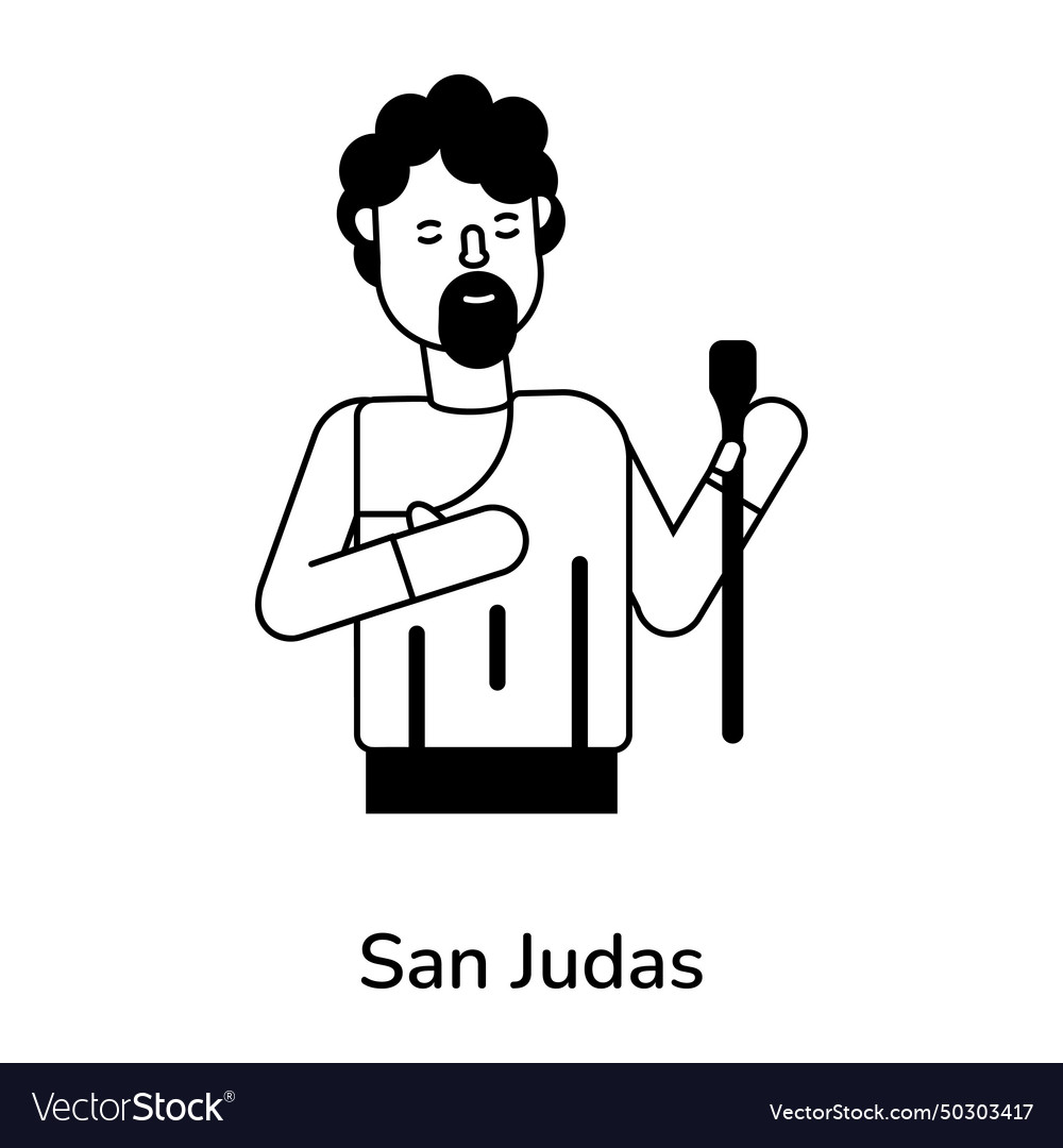 San judas Royalty Free Vector Image - VectorStock