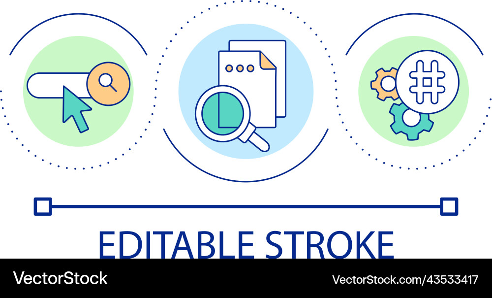 Search engine optimization loop concept icon Vector Image