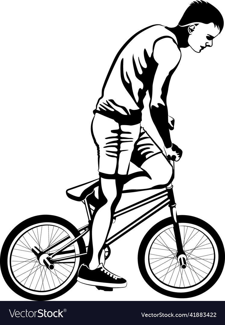 Bmx biker Royalty Free Vector Image - VectorStock