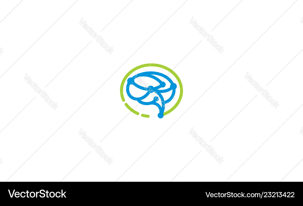 Brain technology logo icon Royalty Free Vector Image