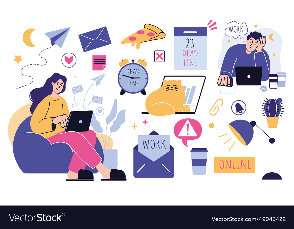 Designer character creative business happy woman Vector Image