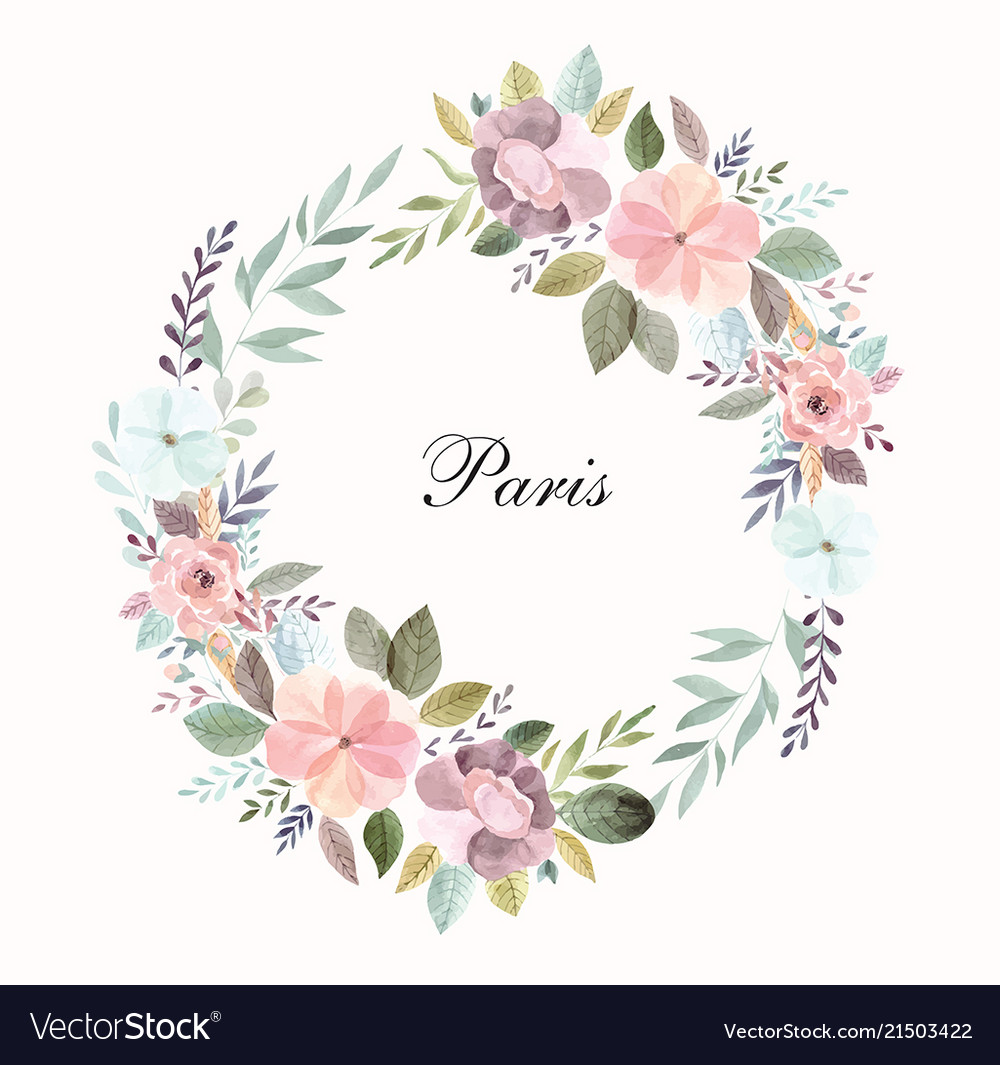 Download Floral wreath Royalty Free Vector Image - VectorStock