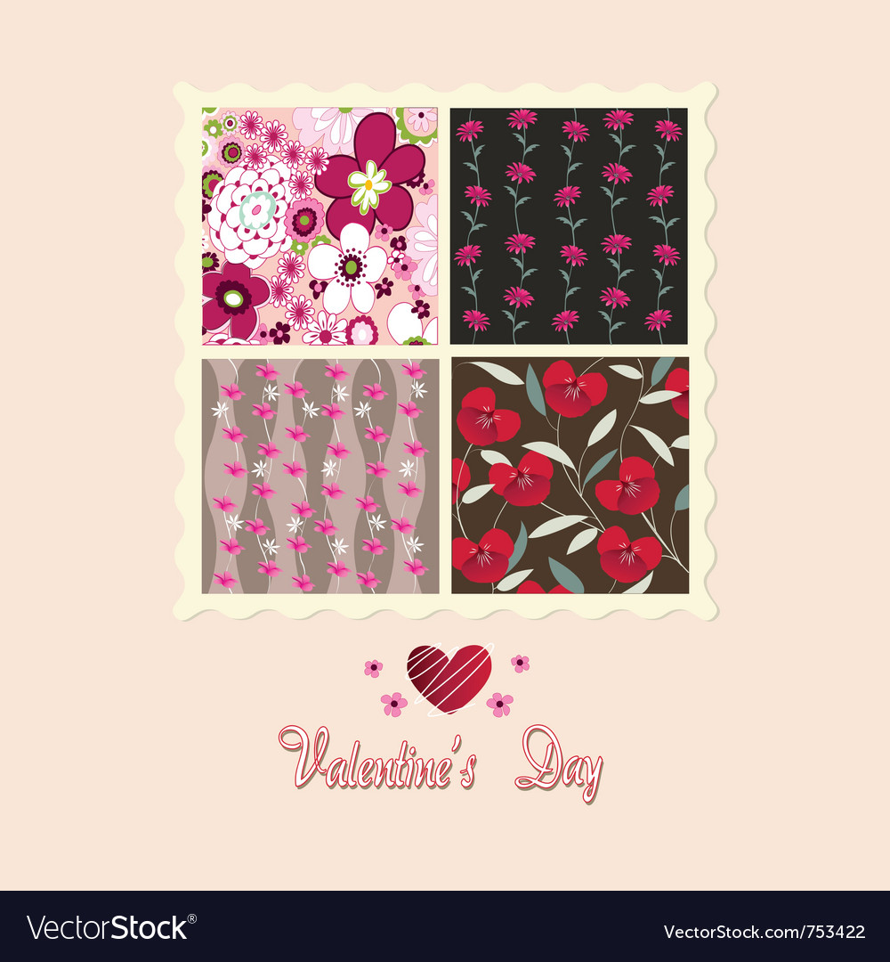 Flowers card valentines day