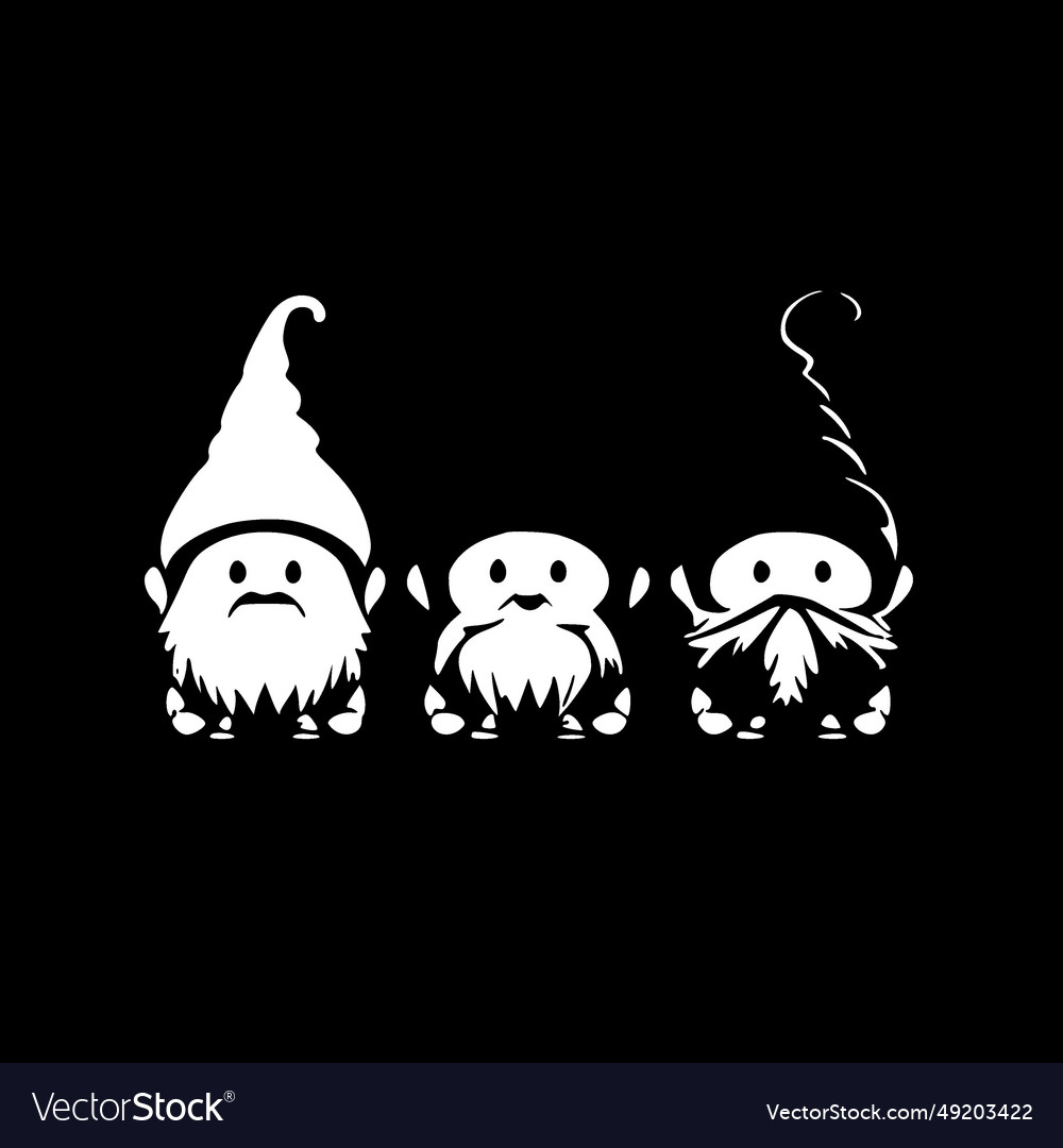 Gnomes - minimalist and simple silhouette