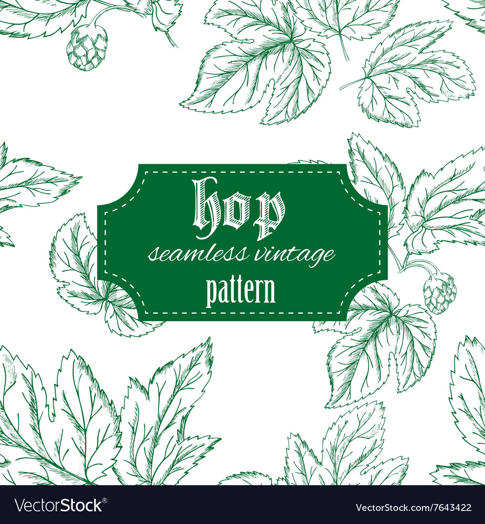 Hand drawn vintage seamless pattern with leaves