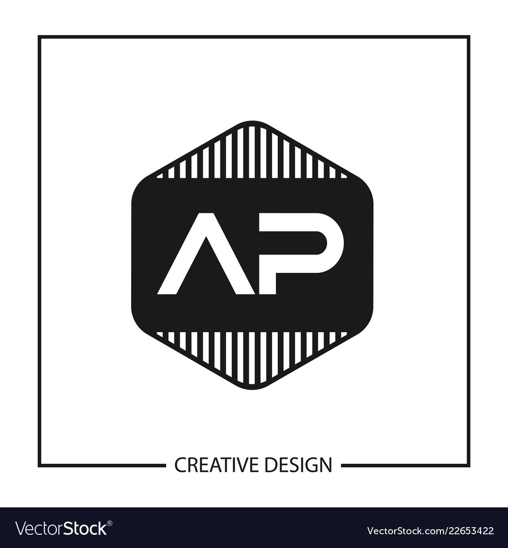 Original Buchstaben ap Logo Vorlage Design