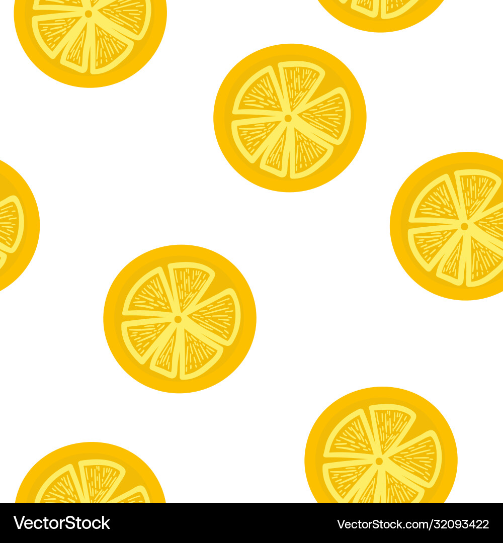 Seamless pattern with hand drawn lemon Royalty Free Vector