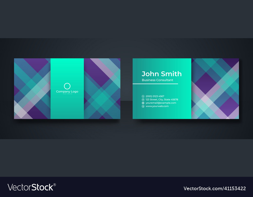 Set of bright colorful business card template