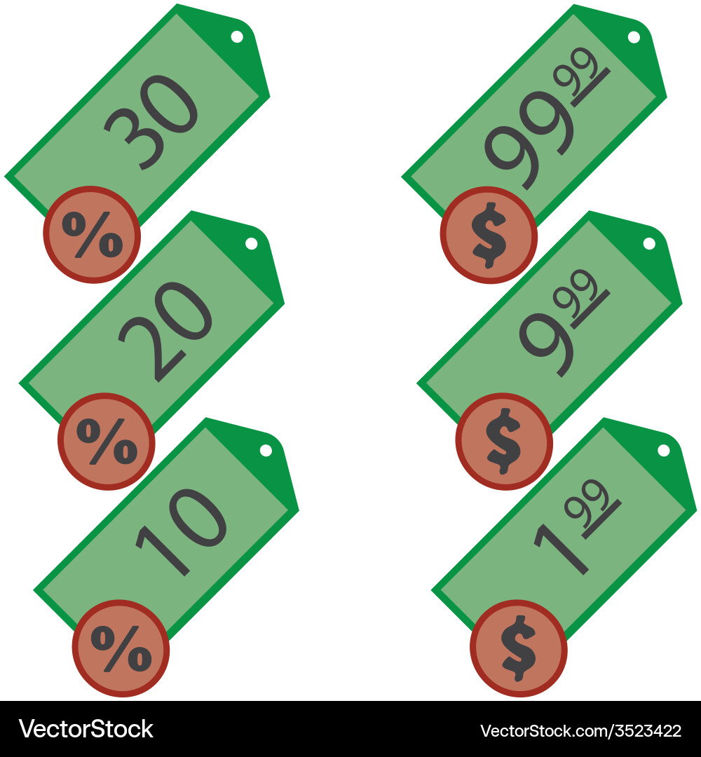 Set of labels for shops Royalty Free Vector Image