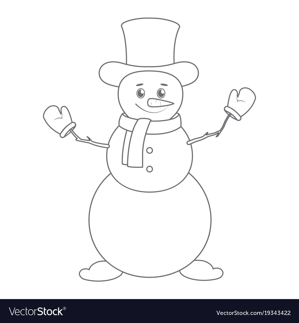 Snowman toy for coloring book