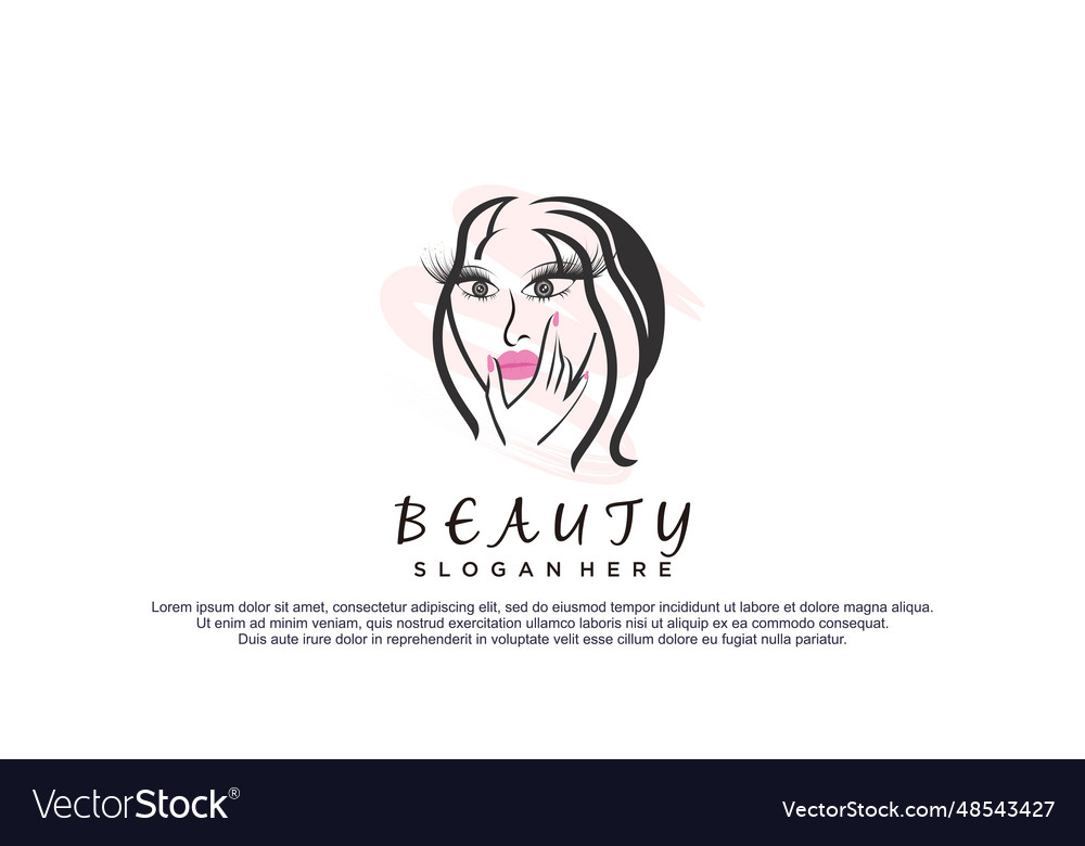 Beauty women logo design concept