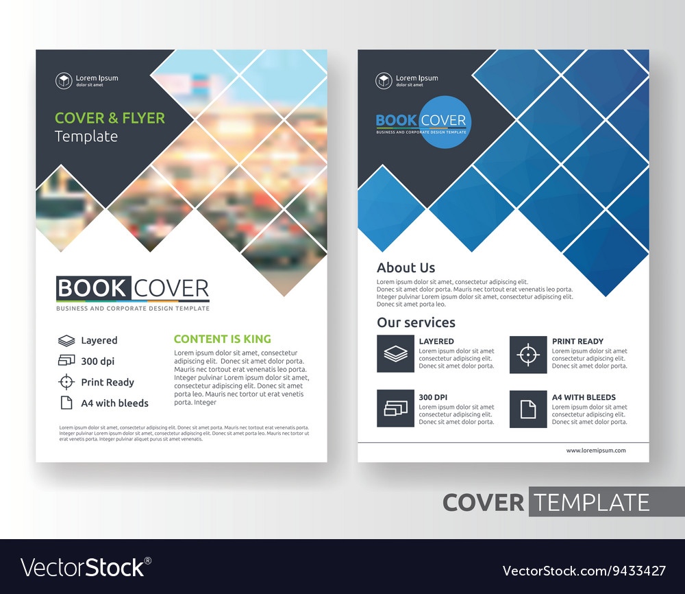 Corporate business flyer layout design Royalty Free Vector