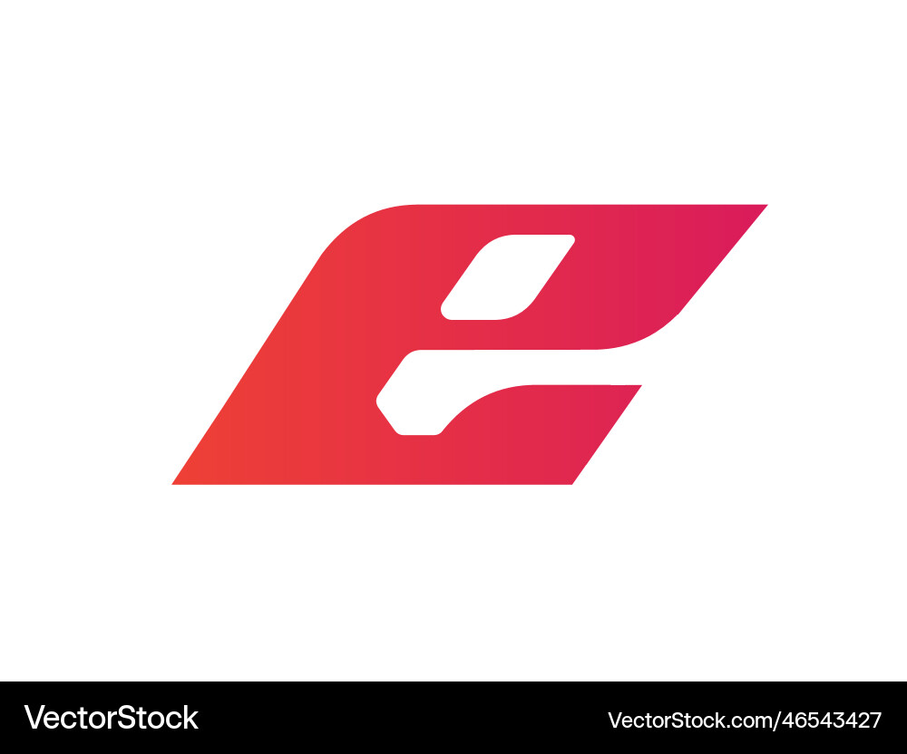 Creative e letter logo design e logo Royalty Free Vector