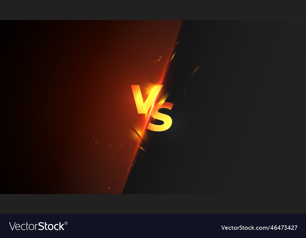 Dark versus battle banner for duel combat Vector Image