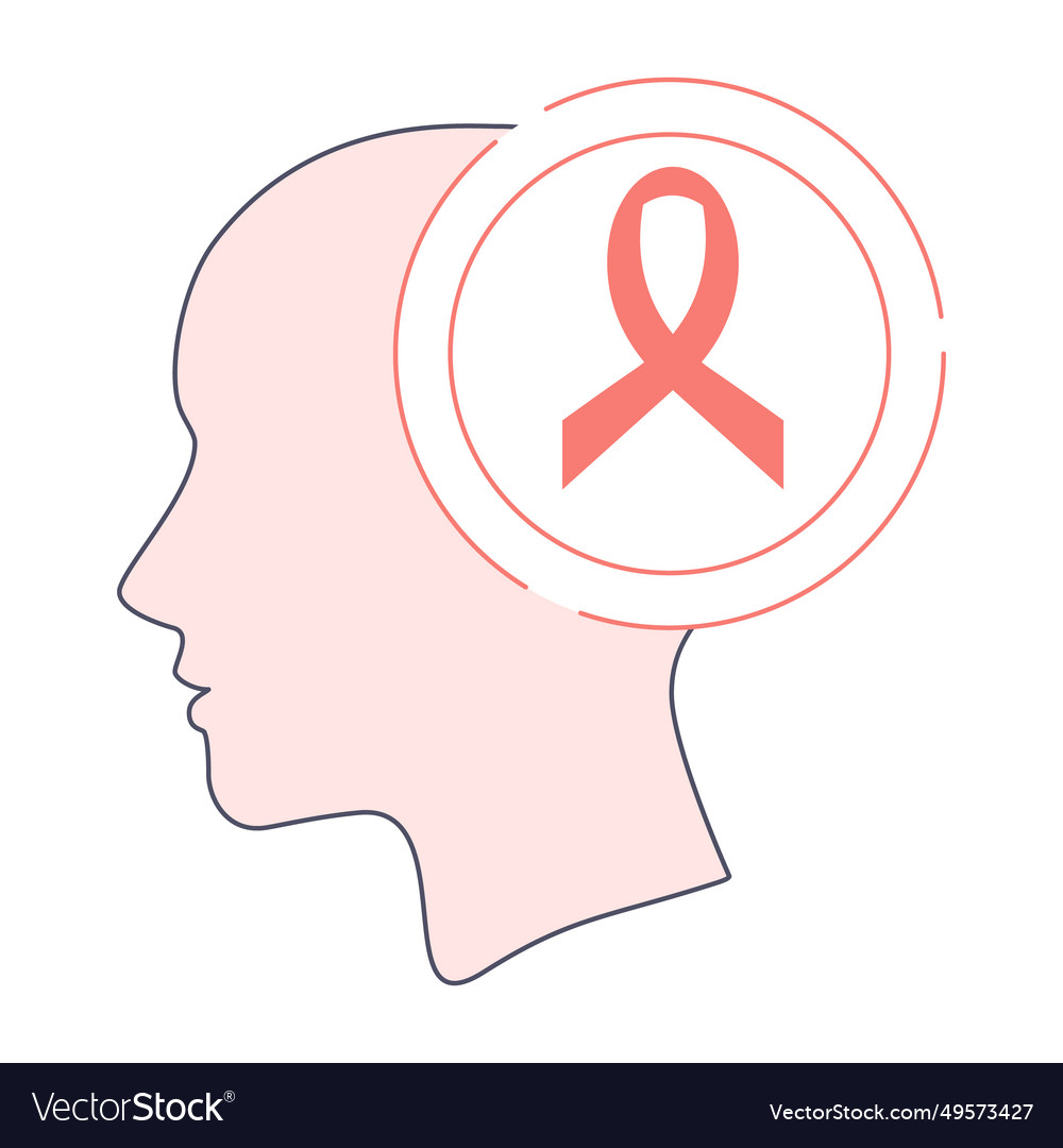 Peach awareness ribbon icon