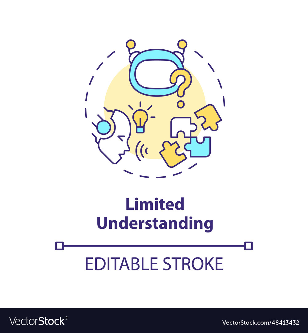 2d customizable limited understanding line icon