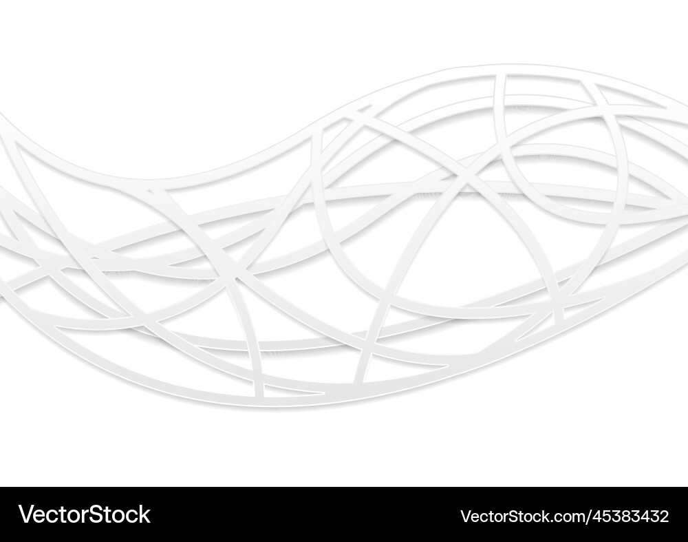 Abstract white corporate wavy pattern background Vector Image