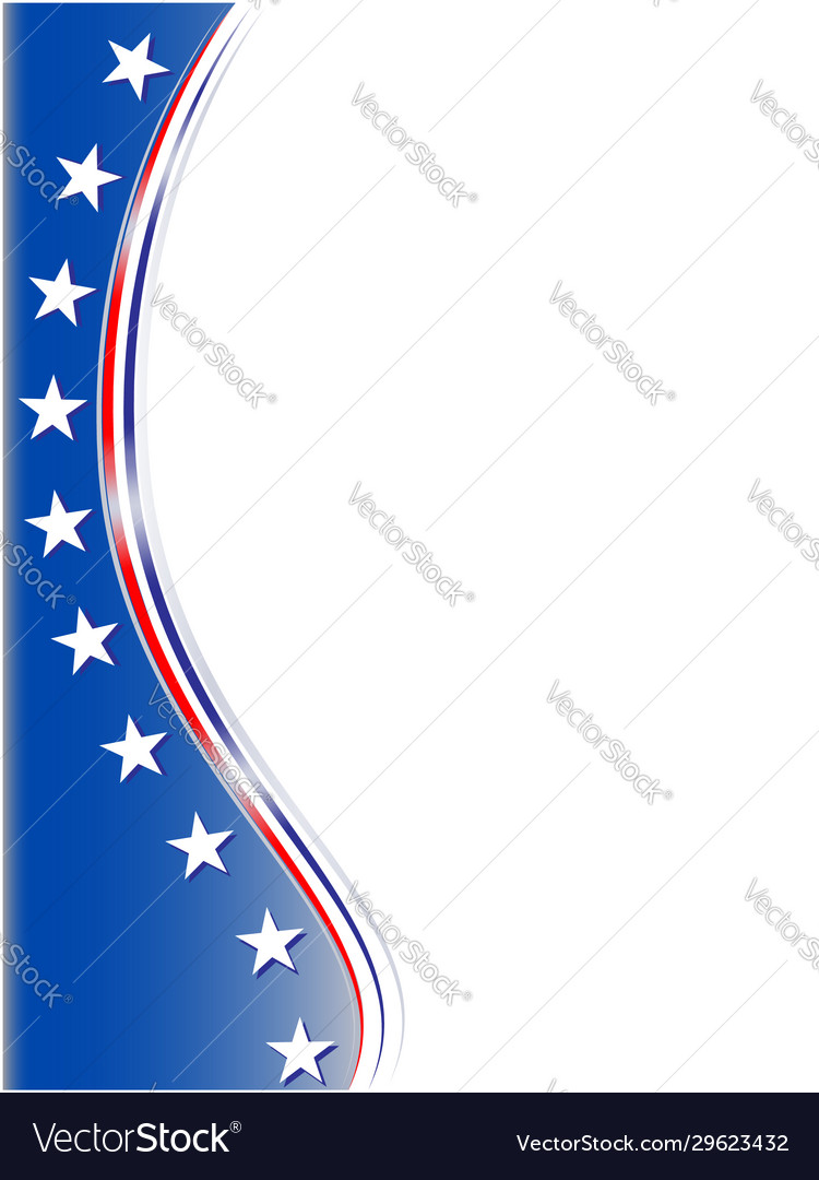 American abstract flag symbol corner frame vector image American abstract flag symbol corner frame