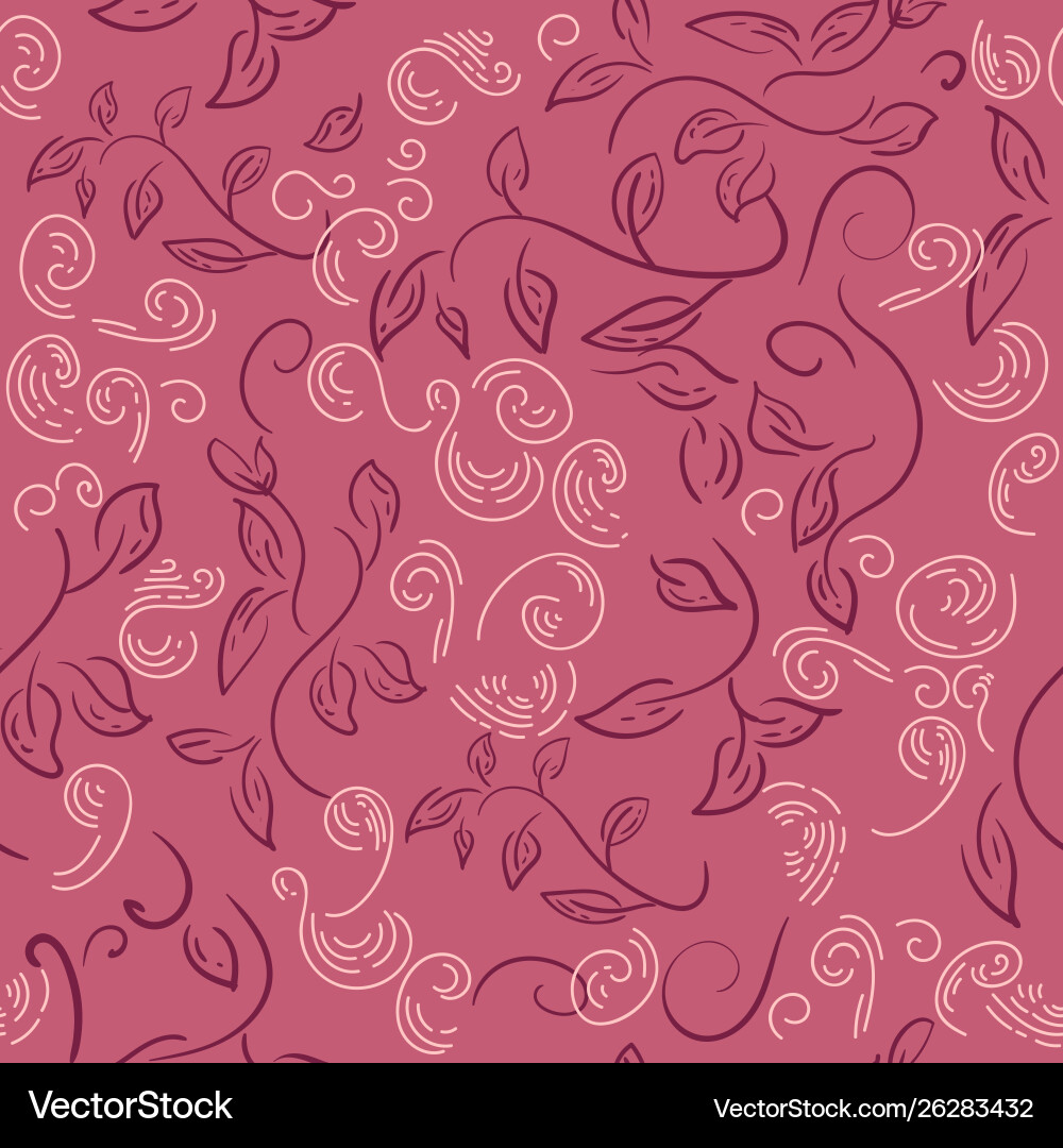 Cute leaf seamless pattern abstract print Vector Image