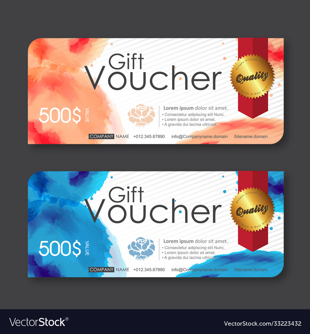 Gift voucher 69 Royalty Free Vector Image - VectorStock