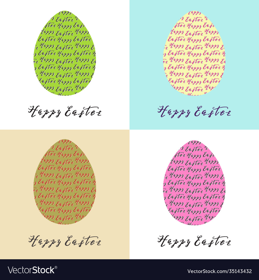 Happy easter greeting card with egg