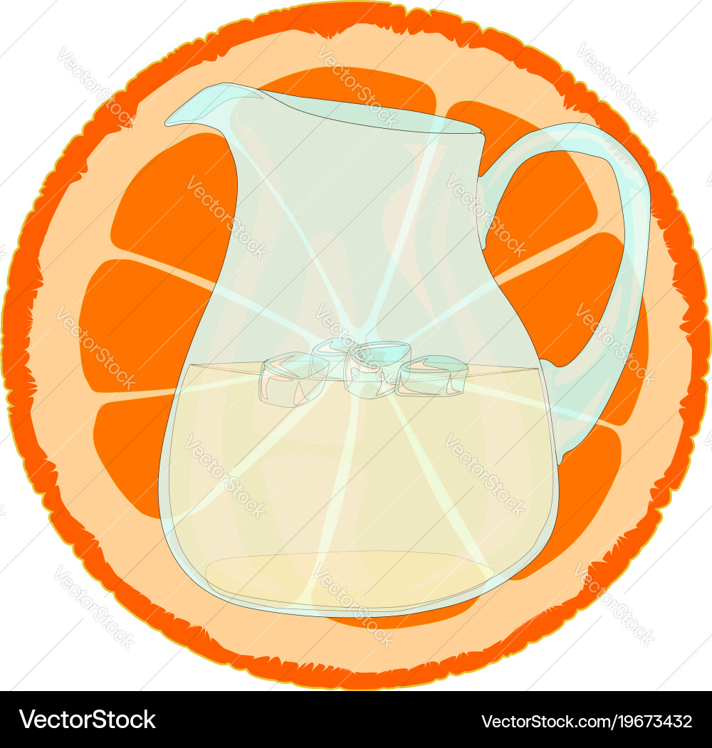Orange with slice Royalty Free Vector Image - VectorStock