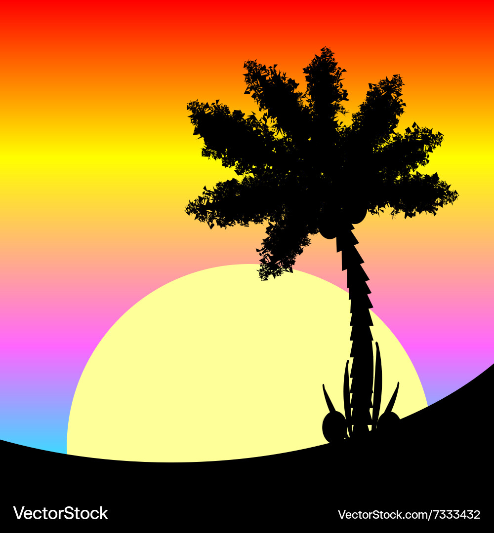Palm tree Royalty Free Vector Image - VectorStock