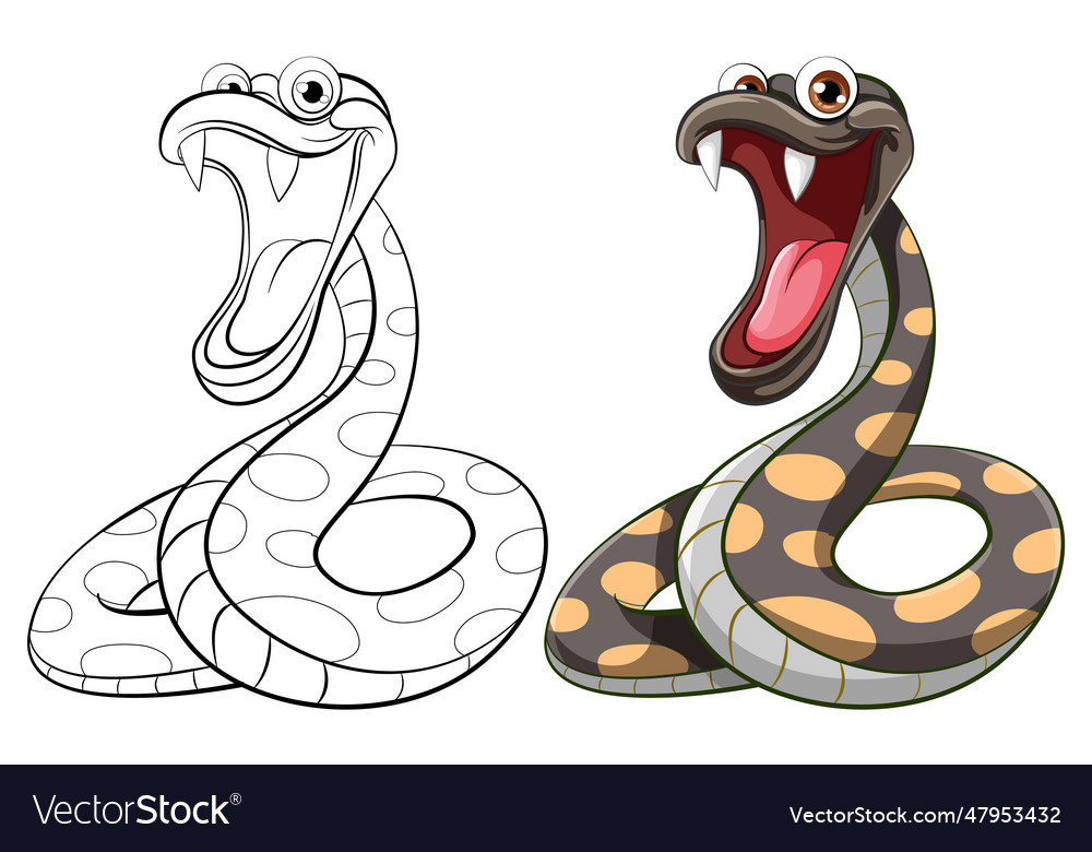 Polka dot python snake Royalty Free Vector Image