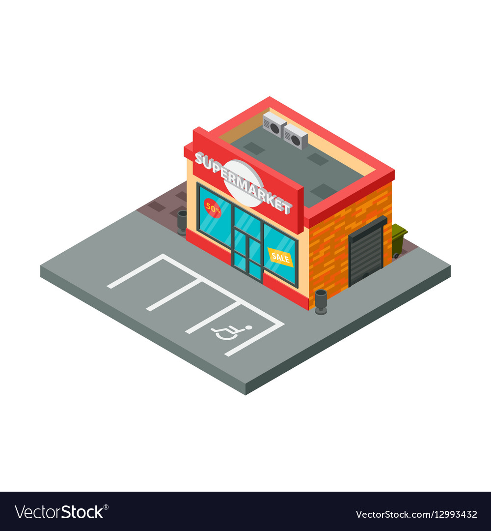 Supermarket and store stuff isometric