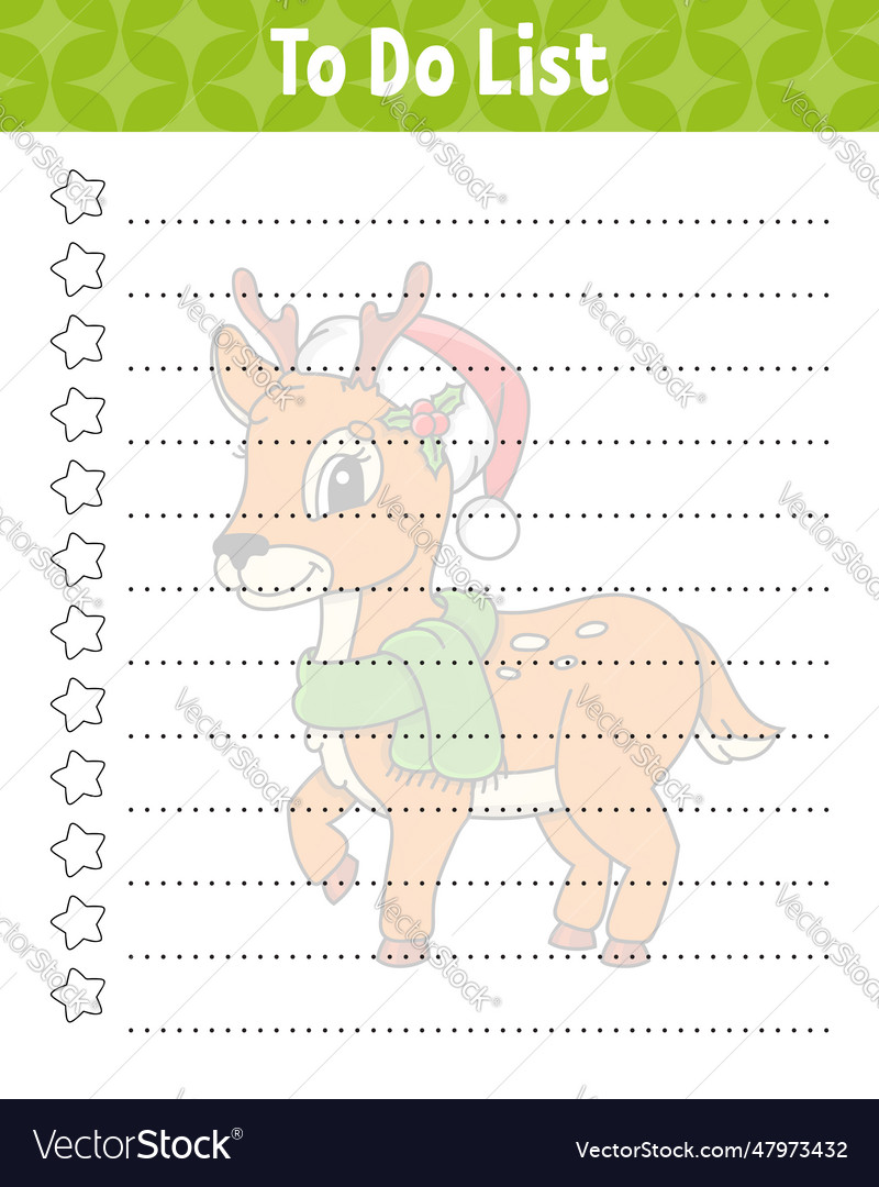 To do list printable template lined sheet Vector Image
